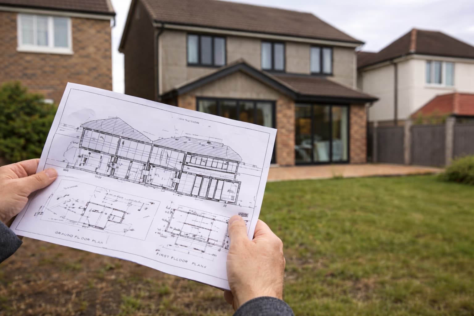 Architectural drawings for a Havering extension project