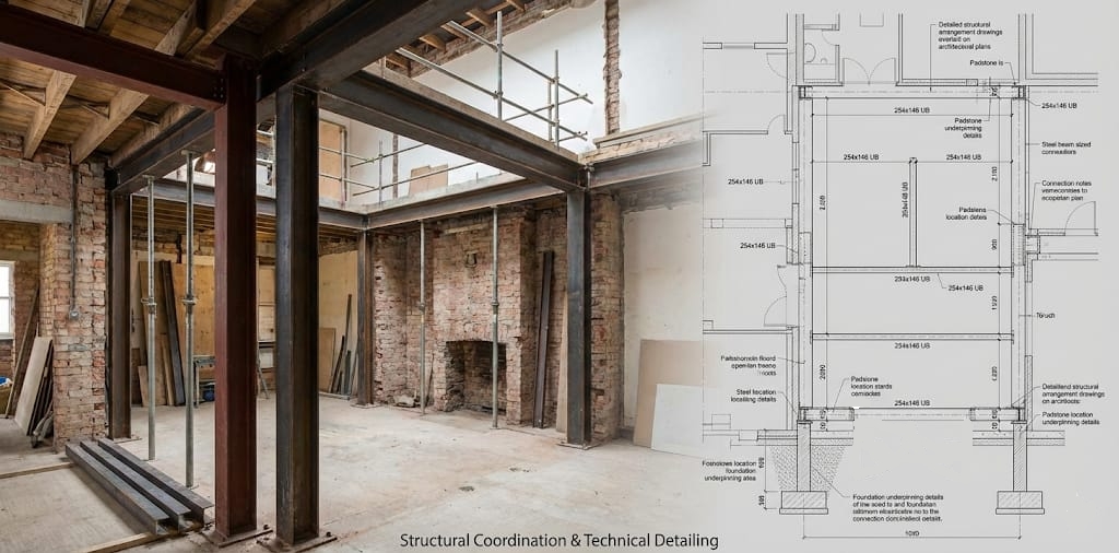 Structural coordination and technical detailing by WEDRAWPLANS
